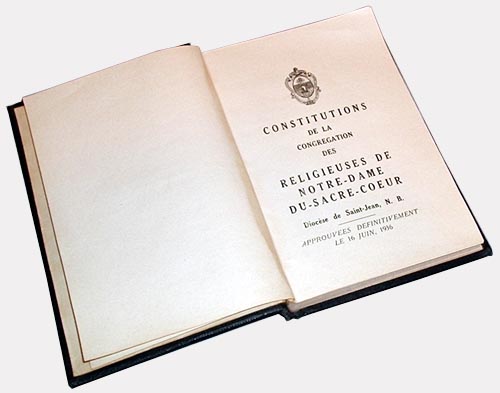 Constitution de la Congrégation NDSC