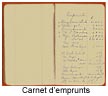 Carnet d'emprunts