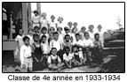 Classe de 4e année en 1933-1934 