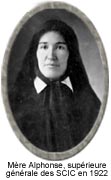 Mère Alphonse, supérieure générale des SCIC en 1922 