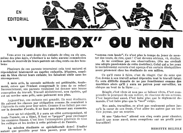 En éditorial : "Juke-box" ou non