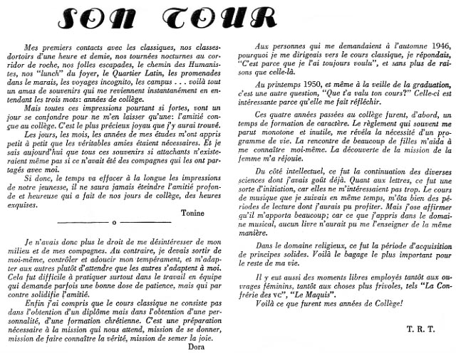 Son tour