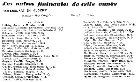 Les autres finissantes de cette année