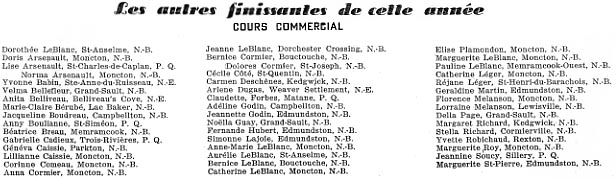 Les autres finissantes de cette année