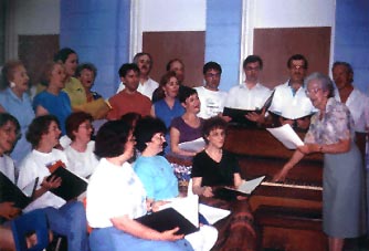 Soeur Germaine LeBlanc et sa chorale à Bathurst