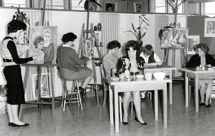 Studio d'art du Collège NDA vers 1960