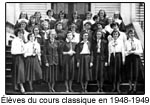 Élèves du cours classique en 1948-1949