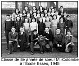 Classe de 8e année de soeur M.-Colombe à l'École Essex, 1945