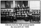 Élèves lors du 50e anniversaire du couvent en 1930
