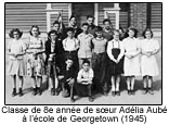 Classe de 8e année de soeur Adélia Aubé à l'école de Georgetown (1945)