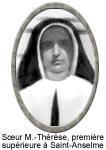 Soeur M.-Thérèse, première supérieure à Saint-Anselme 