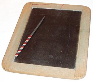 Craie d'ardoise utilisée autrefois pour écrire sur les petites ardoises.