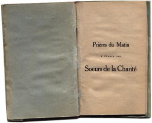 Livre de prières du matin des SCIC de langue française avant 1924.
