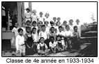 Classe de 4e année en 1933-1934.